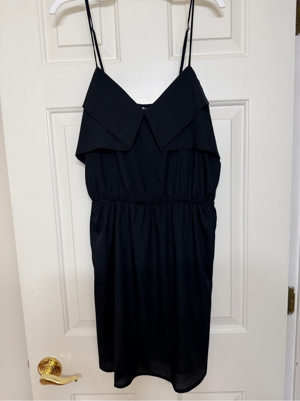 My Story Black Spaghetti-Strap Mini Dress